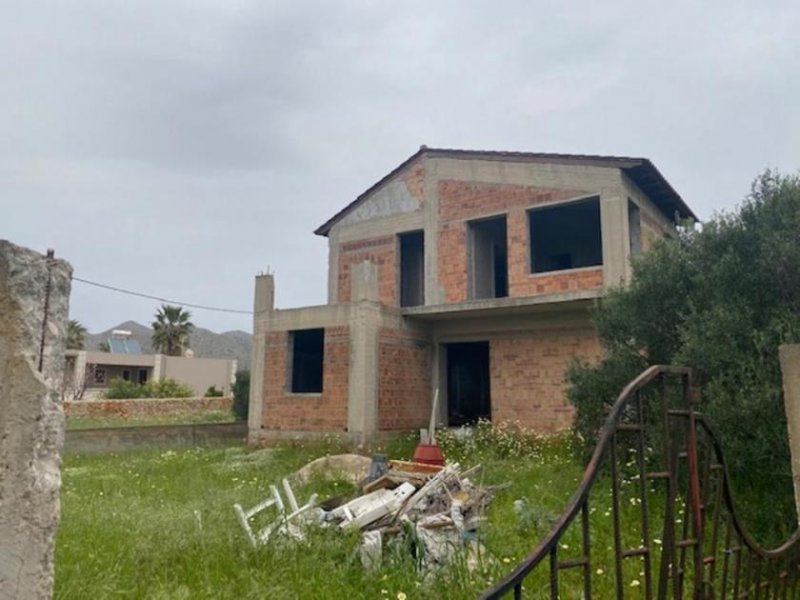 Chorafakia Kreta, Chorafakia: Rohbau - unfertige Maisonette mit Meerblick zu verkaufen Haus kaufen